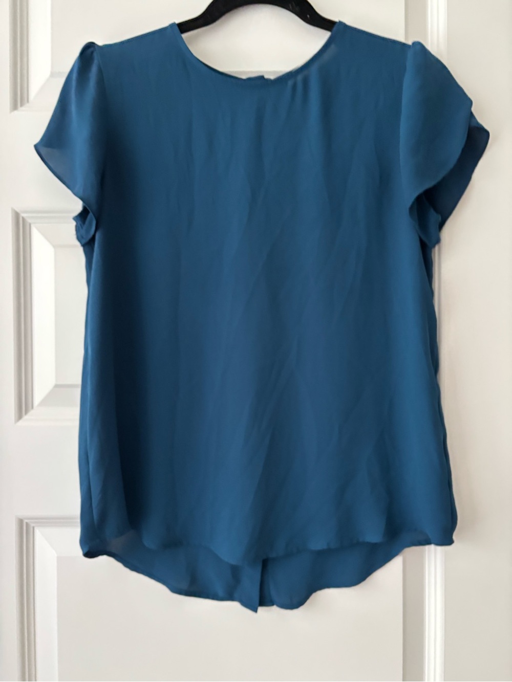 LOFT Blue Short Sleeve Blouse XS
